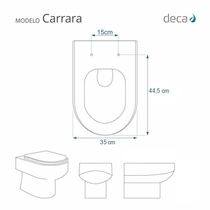 Tampa De Vaso Carrara Preto Fosco Para Bacia Deca 6lpf