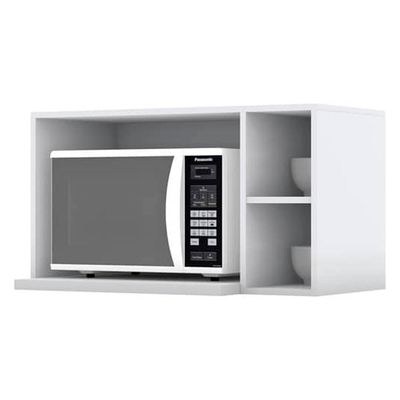 Armario Aereo Para Microondas Mdf 80 Cm Americana C557 Branco Henn