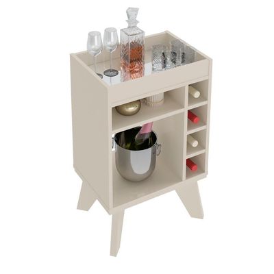 Aparador Adega Bar 4 Nichos 72x45 Cm Dri 4103 Off White Arly