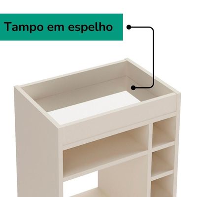 Aparador Adega Bar 4 Nichos 72x45 Cm Dri 4103 Off White Arly