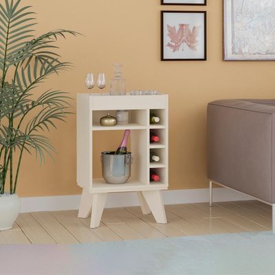 Aparador Adega Bar 4 Nichos 72x45 Cm Dri 4103 Off White Arly