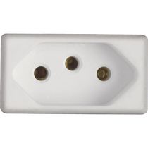 Kit 2 Modulo Tomada 2p T Tramontina 20 A 250 V Branco