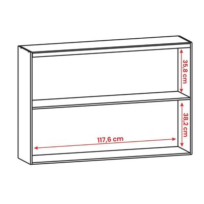 Armario De Cozinha Suspenso Art 120 Cm Com 2 Portas Freijó Soft
