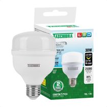 Kit 10 Lâmpadas High Led Tkl 30w Taschibra E27 Bivolt 6500k Frio