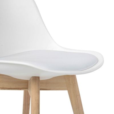 Cadeira Charles Eames Leda Wood Branca