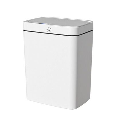 Lixeira Automática Retangular 14 Litros Com Sensor Branca