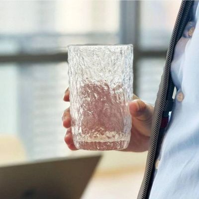 Copo De Luxo Martelado 330 Ml Vidro Resistente - Lyor