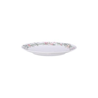 Prato Raso Tramontina Noite Feliz Em Porcelana Decorada 21 Cm