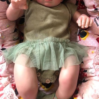 Bebê Reborn Menina Corpo Todo em Vinil de Silicone Olhos Abertos Realista