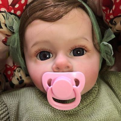 Bebê Reborn Menina Corpo Todo em Vinil de Silicone Olhos Abertos Realista
