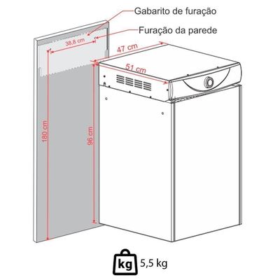 Secadora De Parede Fischer Super Ciclo 8 Kg Com Timer Contínuo Branco - 220V