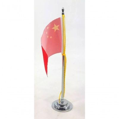 Mini Bandeira De Mesa Da China 15 Cm Poliéster