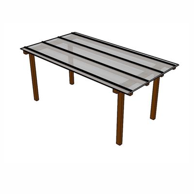 Kit Policarbonato Branco 6mm 2,00m X 6,00m - Perfis Naturais