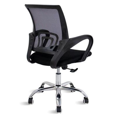Cadeira De Escritório Confortavel Home Office Mesh Diretor Giratoria New Java - Preto