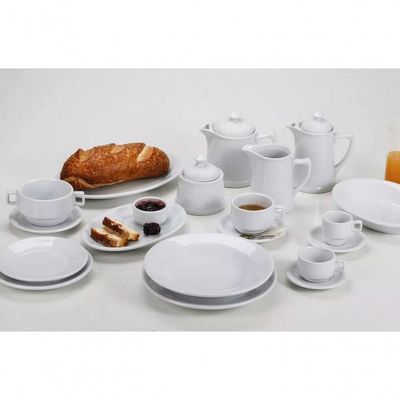 Jogo De 10 Prato Fundo Sopa Massa Branco Ceramica - Porcelart
