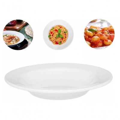 Jogo De 6 Prato Fundo Sopa Massa Branco Ceramica - Porcelart