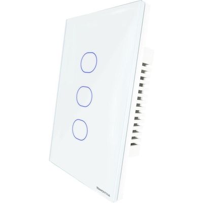 Interruptor Touch Smart Tramontina Branco Com 3 Canais