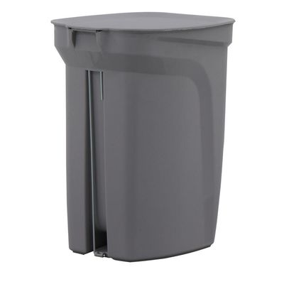 Lixeira Tramontina Compact 10l Cinza Haste Aço Galvanizado