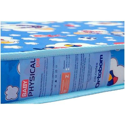 Colchão Baby Physical D18 70X130X10Cm Ortobom Azul