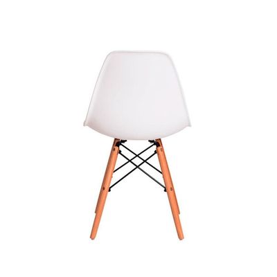 Conjunto Com 6 Cadeiras Eiffel Brancas ? Design Moderno Com Base De Madeira Pé Palito
