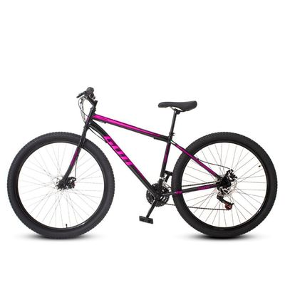 Bicicleta Aro 29 Aço Carbono Gott Cronos Freio A Disco 21v Preto Rosa