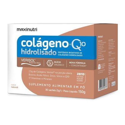 Colágeno Verisol Maxinutri Sachê 30x5g + Q10 Sabor Natural
