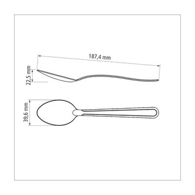 Kit 6 Colher De Mesa Em Aço Inox Tramontina Buzios
