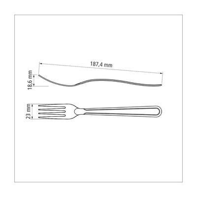 Kit 12 Garfo De Mesa Inox Buzios