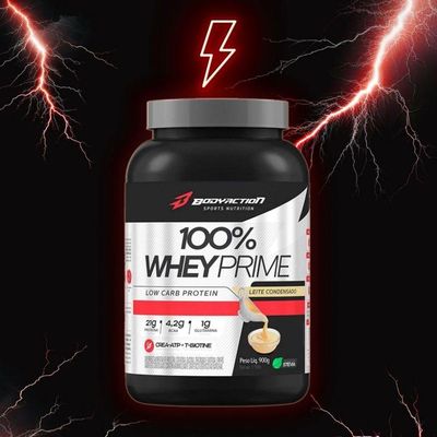 100% Whey Prime 900g Sabor Leite Condensado