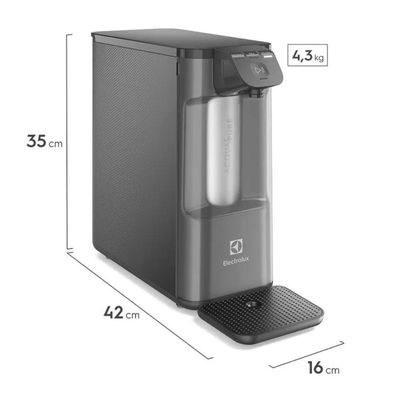 Purificador Electrolux Pure 4x Eletrônico Pe12g Cinza Bivolt