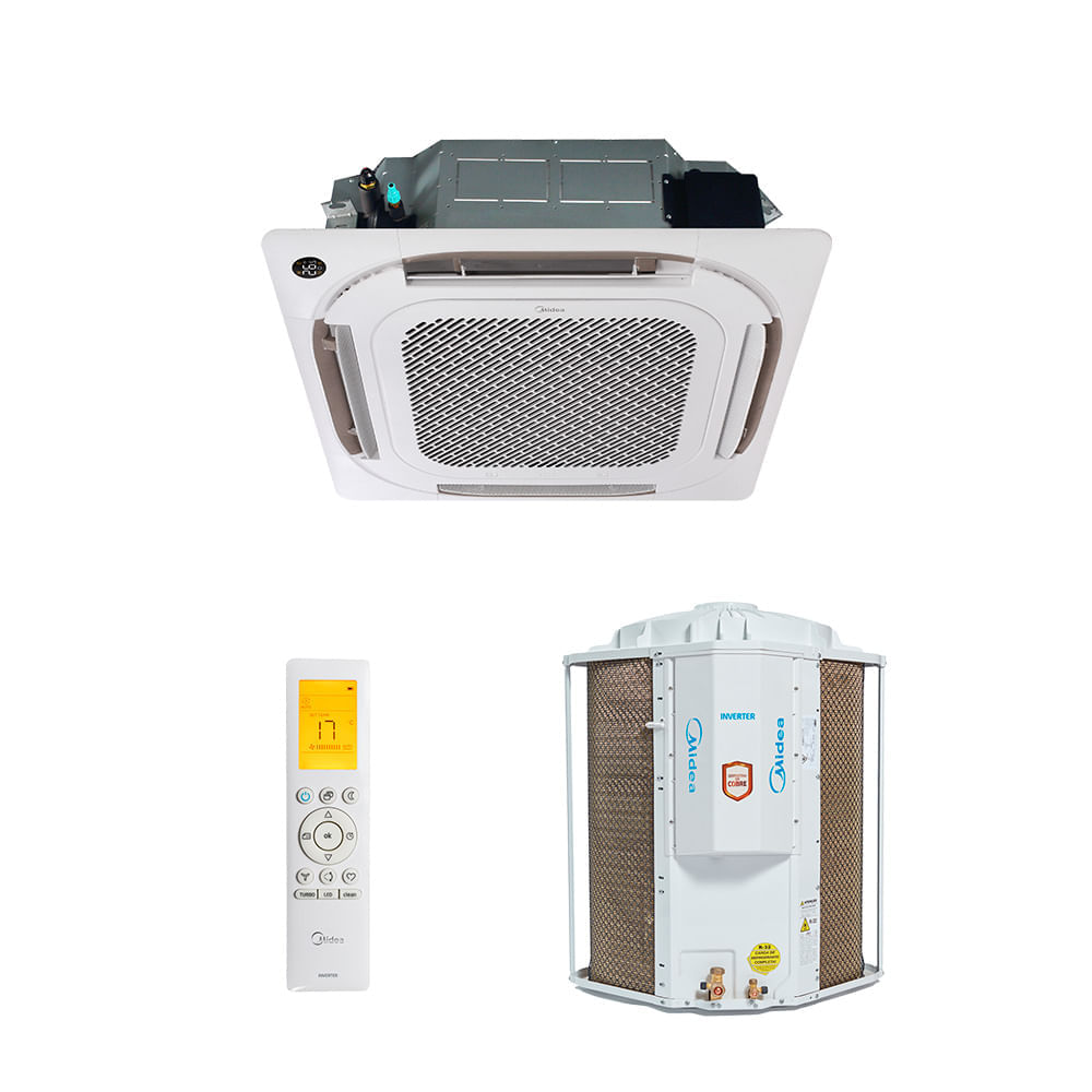 Ar Condicionado Split Inverter Cassete 4 Vias Midea Connect 60.000 Btus Frio 220v R-32