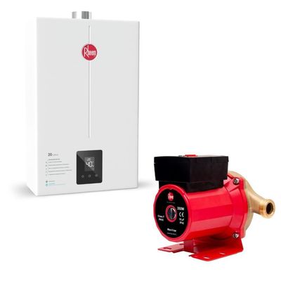 Kit Aquecedor 20 Litros Gn Bivolt + Bomba 350W 127V Rheem