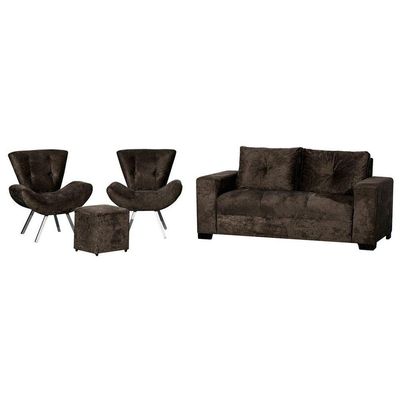 Conjunto Capri Sofa 3 Lugares 2 Poltronas Riad E Puff