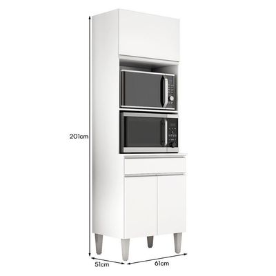 Torre Quente Andréia 2 Fornos Branco - Ajl Móveis Branco