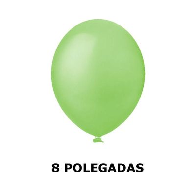 Balão De Látex Verde Limão Liso - 8 Polegadas - 50 Unidades