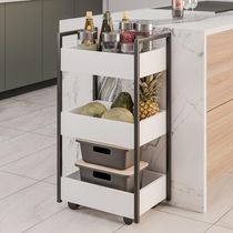 Carrinho Gourmet De Apoio Industrial 3 Prateleiras Liss M24 Branco-preto - Mpozenato