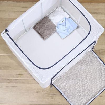Caixa Organizadora De Guarda Roupa Multiuso Flexível Com Zíper 60x40x40