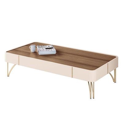 Aparador Vivant E Mesa De Centro Cadenza Off White Castanho - Hb Móveis