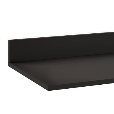 Armário Virgínia E Balcão Com Tampo Michigan 120cm Preto-cinza - Lumil