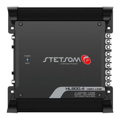 Amplificador Digital Stetsom Hl800.4 900w 4 Canais 2 Ohms