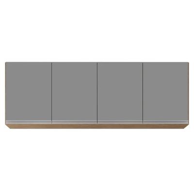 Armário De Cozinha Modulado De Canto 8 Peças Cp25 Balcão Sem Tampo Castanho/cinza - Lumil