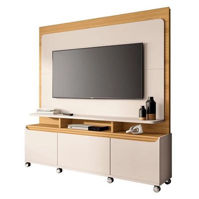 Estante Home Theater Quantum Off White Cinamomo - Hb Móveis