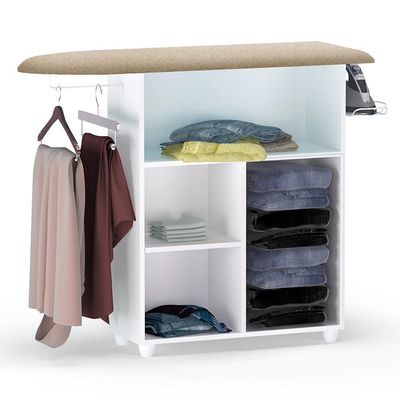 Tábua De Passar Roupa Mariana Com Balcão 1 Porta Branco - Ajl Móveis Branco