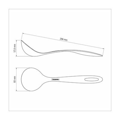 Concha Tramontina Ability Em Nylon Vermelha Conjunto:4