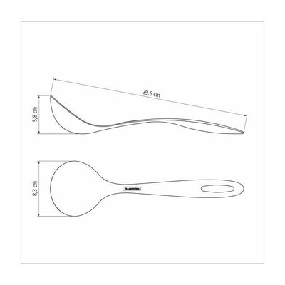 Concha Tramontina Ability Em Nylon Vermelha Conjunto:4