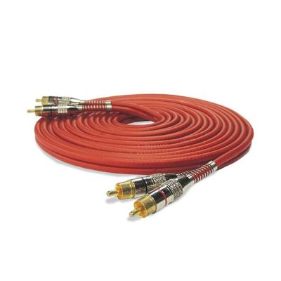 Cabo Rca Technoise Blindado 400 Pro 5mm 5m Vermelho