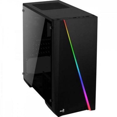 Gabinete Gamer Aerocool Mini Cylon Preto Rgb Lateral...