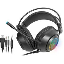Headset Gamer Fortrek Crusader P2 + Usb Rgb Preto