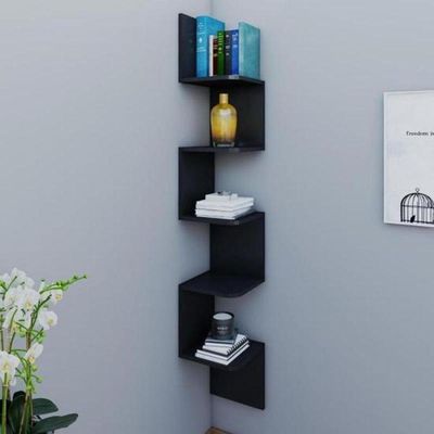 Estante De Canto Multivisão Preto