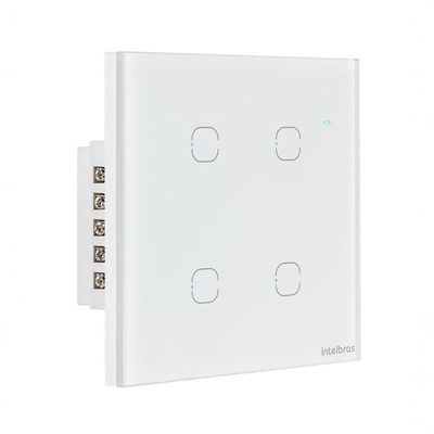 Interruptor Smart Wi-fi Touch 4 Teclas Ews 1004 Branco